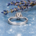 1.0CT Round Brilliant Cut Solitaire Style Moissanite Engagement Ring