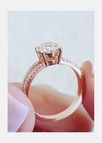 1.90 CT Round Brilliant Cut Split Shank  Moissanite Engagement Ring