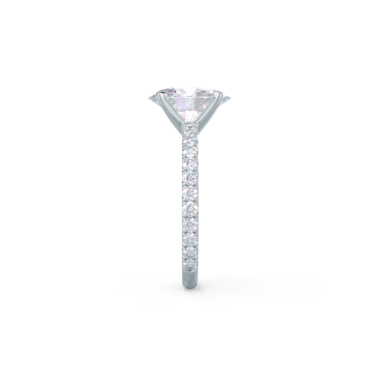1.75 CT Oval Cut Moissanite Pave Setting Engagement Ring