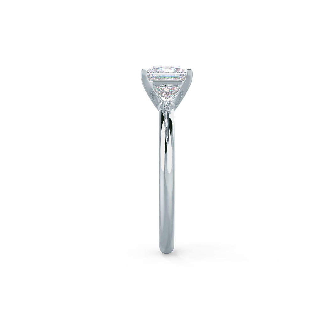 1.75 CT Princess Cut Moissanite Solitaire Engagement Ring