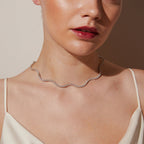Round Cut Moissanite Diamond Tennis Necklace