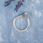 1.50CT Round Moissanite Solitaire Pave Setting Engagement Ring