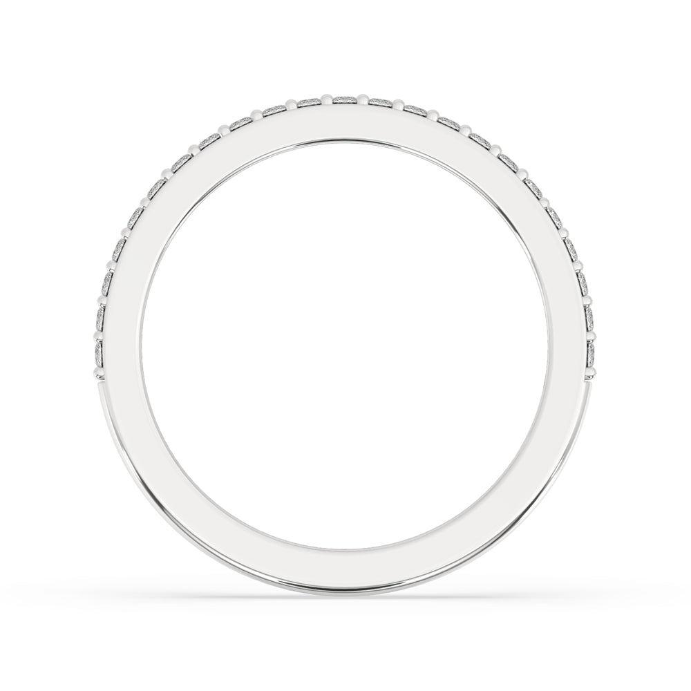 Half Eternity Wedding Band - White Gold