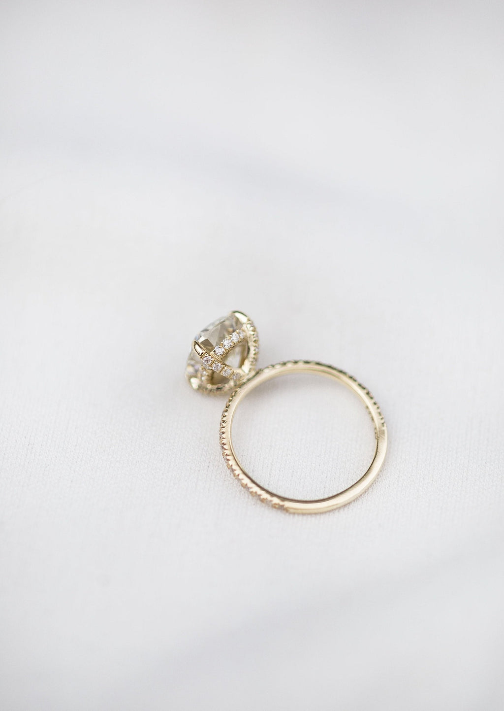 1.80 - 3.80 CT Cushion Cut Moissanite Hidden Halo Pave Setting Engagement Ring