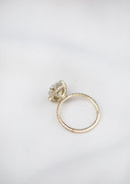 1.80 - 3.80 CT Cushion Cut Moissanite Hidden Halo Pave Setting Engagement Ring