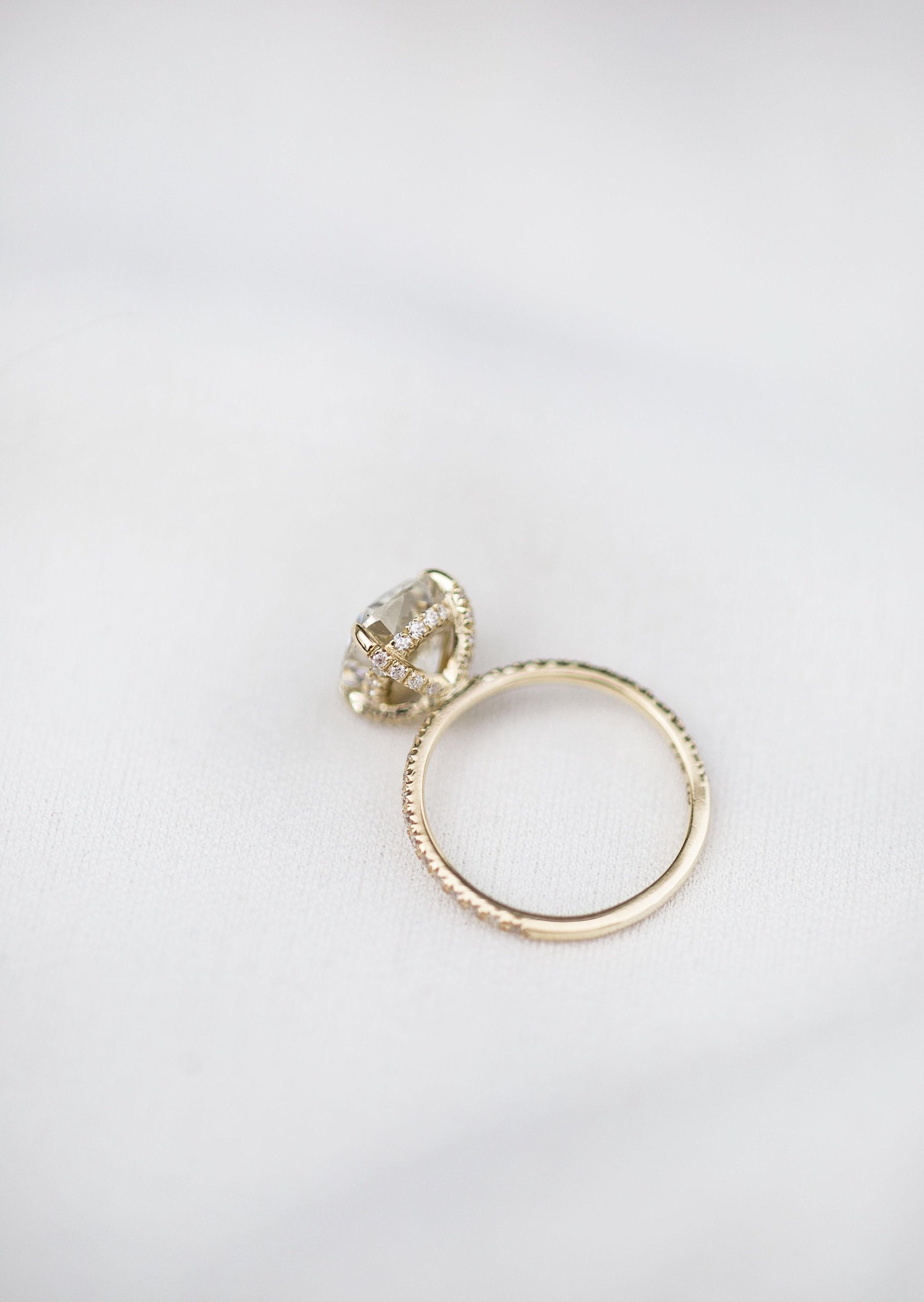 1.80 - 3.80 CT Cushion Cut Moissanite Hidden Halo Pave Setting Engagement Ring