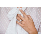 2.10 CT Round Moissanite Solitaire With Pave Setting Engagement Ring