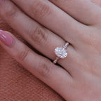 2.0 CT Oval Cut Moissanite Vintage Style Engagement Ring
