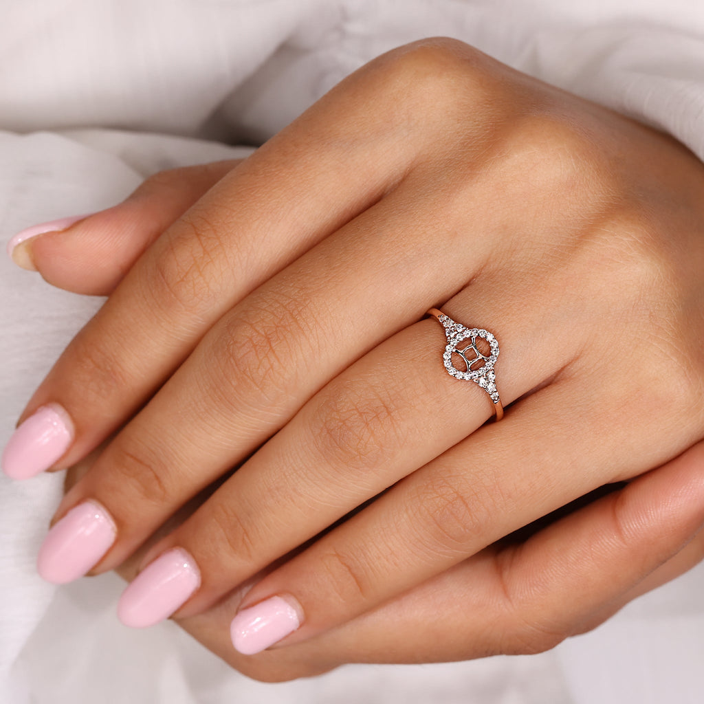 Gemini Ring In Rose Gold Finish