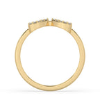 Round Cut Ring In Yellow Gold Finish