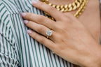 4.65 CT Cushion Cut Moissanite Solitaire Engagement Ring