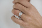 2.50 CT Round Cut Moissanite Hidden Halo Pave Setting Engagement Ring