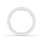 Matte Finish White Gold Wedding Band