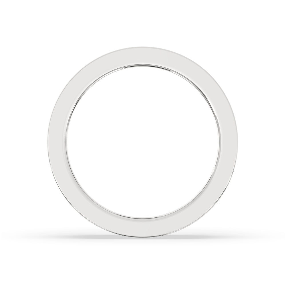 Matte Finish White Gold Wedding Band