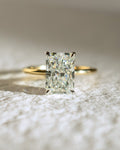 1.0 -3.04 CT Radiant ⁠Cut Lab Grown Diamond Hidden Halo Engagement Ring