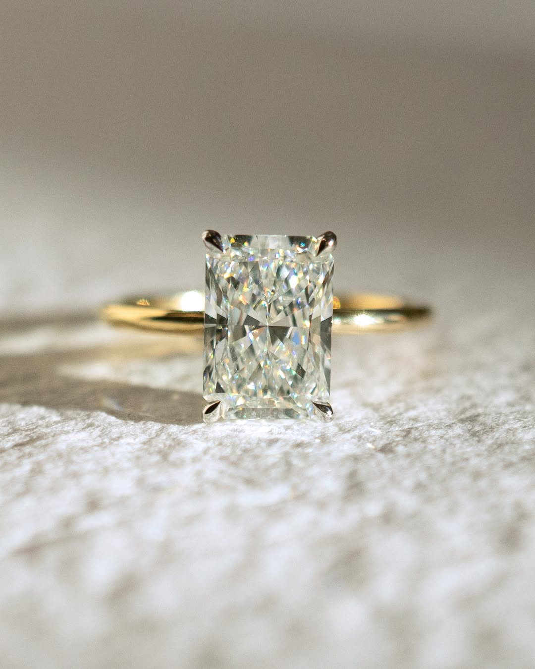 1.0 -3.04 CT Radiant ⁠Cut Lab Grown Diamond Hidden Halo Engagement Ring