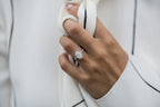 2.90 CT Oval Moissanite Hidden Halo With Pave Setting Engagement Ring
