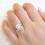 1.50CT Oval Cut Moissanite Halo Bridal Ring Set