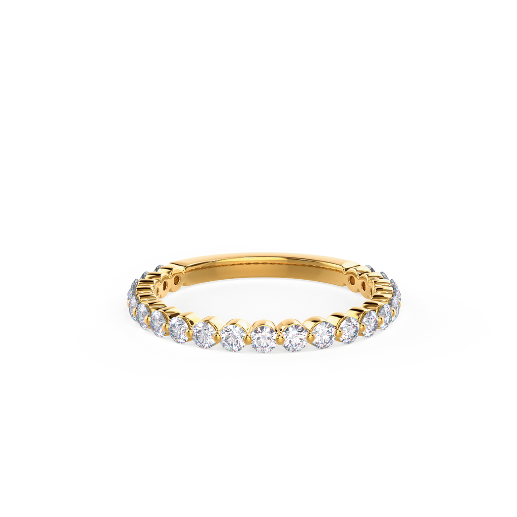 1.0 TCW Round Brilliant Cut 3/4 Eternity Moissanite Wedding Band