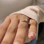 Pear And Princess Cut 2 Stone Diamond Ring