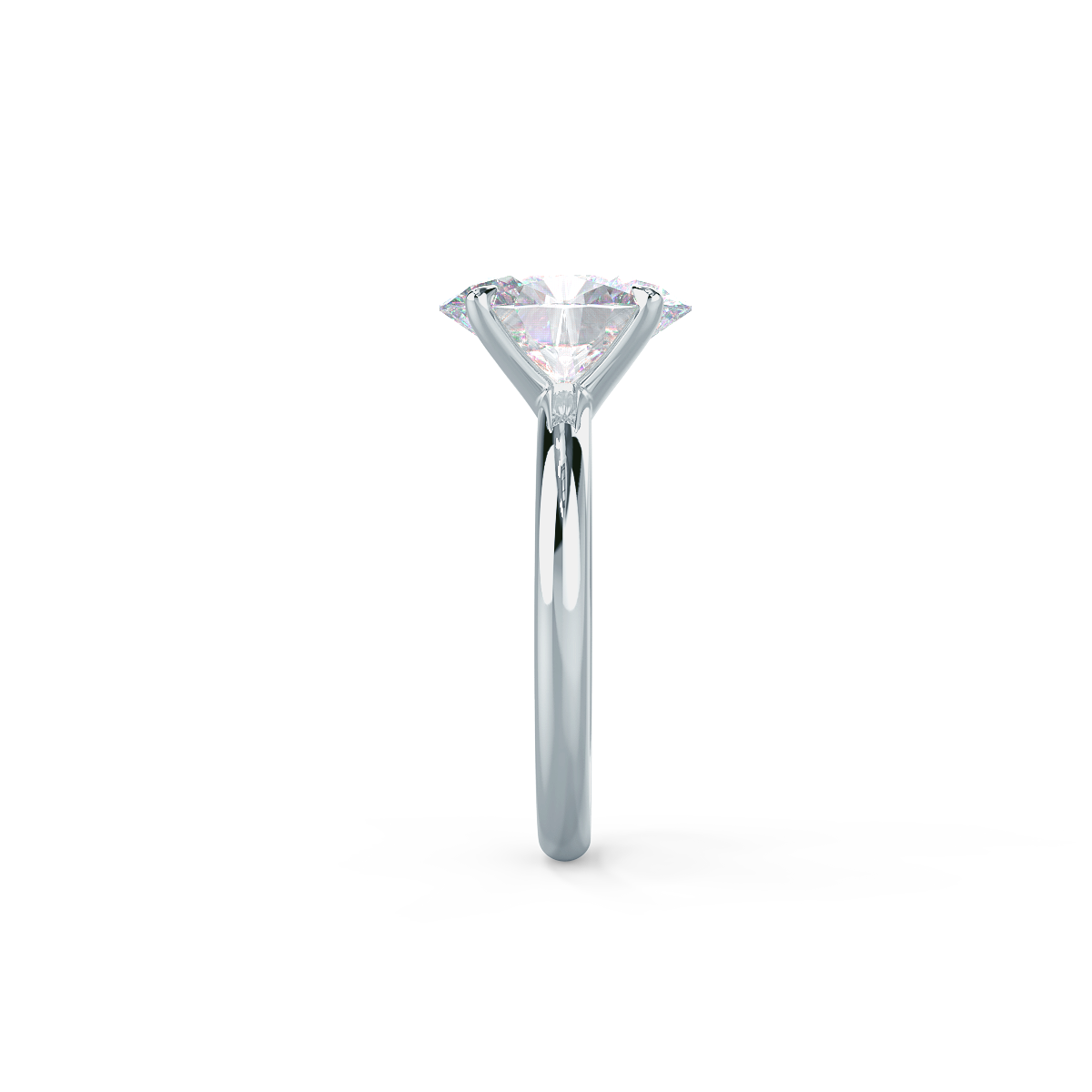 1.75 CT Oval Cut Solitaire Moissanite Engagement Ring