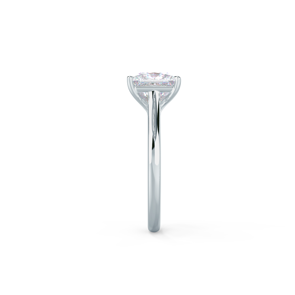 1.0 CT Princess Cut Moissanite Solitaire Style Engagement Ring