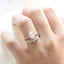 1.0CT Pear Cut Moissanite Halo Bridal Ring Set
