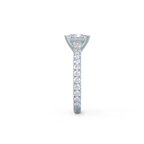 2.0 CT Princess Moissanite Pave Setting Engagement Ring