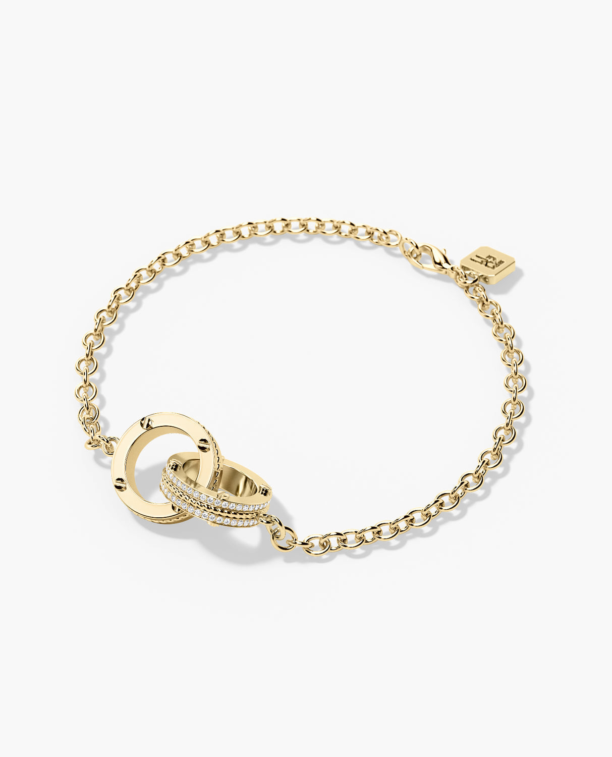 ROPES Gold Charm Bracelet with 0.20ct Diamonds