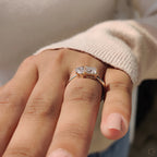Toi Et Moi Engagement Ring With Princess And Pear Cut Diamond