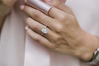 3.0 CT Oval Moissanite Solitaire With Hidden Halo Setting Engagement Ring