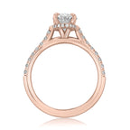 1.33CT Oval Cut Hidden Halo Moissanite Engagement Ring