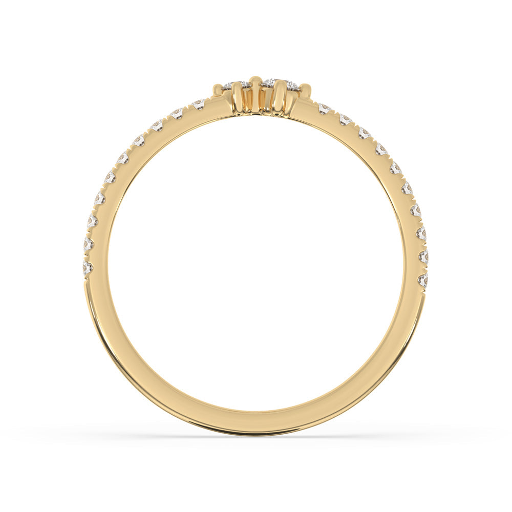 Round Diamond Wedding Band - Lab Grown