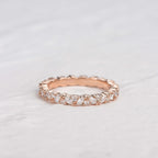 0.4 CT Round And Marquise Moissanite Wedding Band
