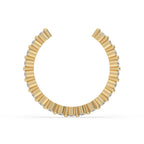 Open Gap Wedding Band - Round Diamond