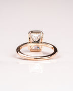 2.50 CT Emerald Cut Diamond Moissanite Bezel Engagement Ring