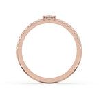 Pave Diamond Ring with Round Diamond
