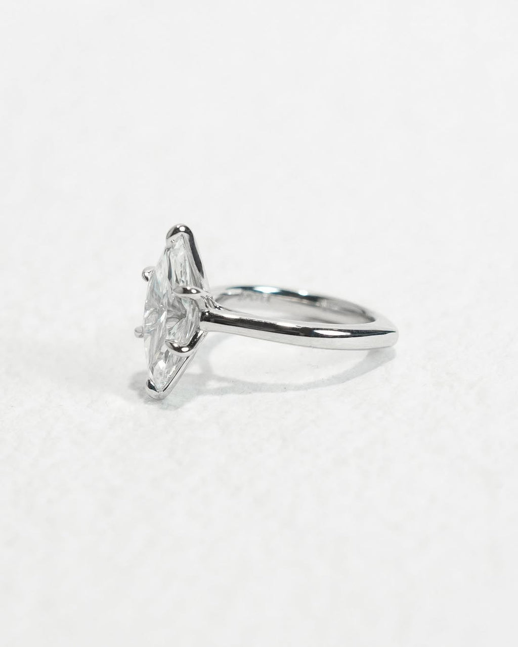2.0 -4.0 CT Marquise ⁠Cut Lab Grown Diamond Solitaire Engagement Ring