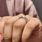 Cushion Old Mine Cut 5 Stone Wedding Band