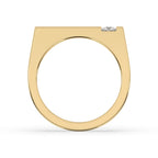 Yellow Gold Mens Wedding Band - 2 Stone