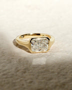 1.0 -3.0 CT Radiant Cut Lab Grown Diamond Bezel Engagement Ring