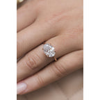 3.50 CT East-West Oval Cut Moissanite Solitaire Engagement Ring