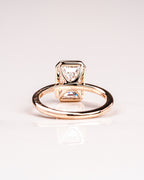 2.50 CT Emerald Cut Diamond Moissanite Bezel Engagement Ring