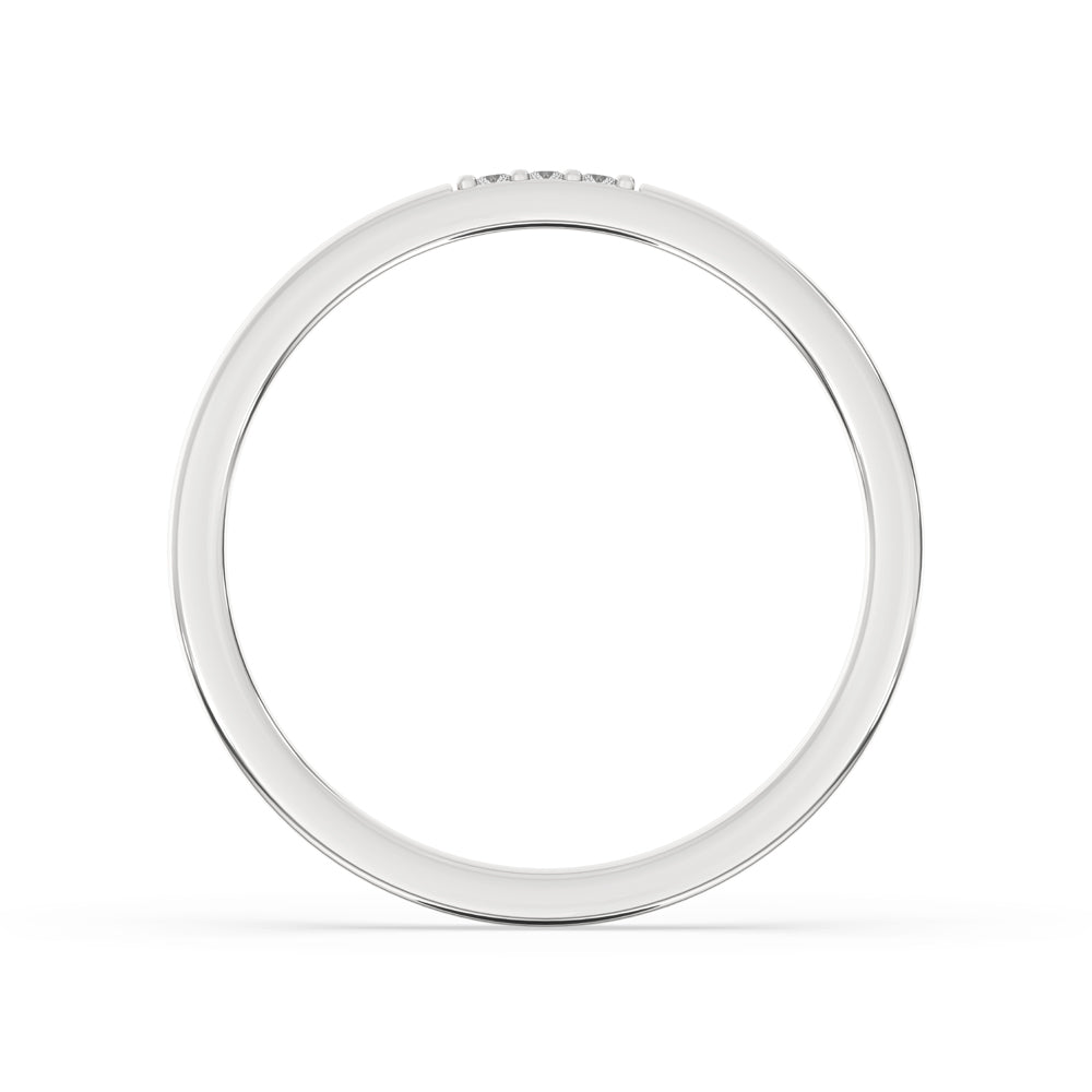 3 Stone Wedding Band - Minimalist Style