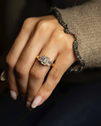 1.0 -3.0 CT Emerald ⁠Cut Lab Grown Diamond Three Stone Engagement Ring