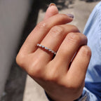 Floating Bubble Wedding Band In White Gold