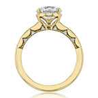 2.0CT Round Cut Moissanite Vintage Style Engagement Ring