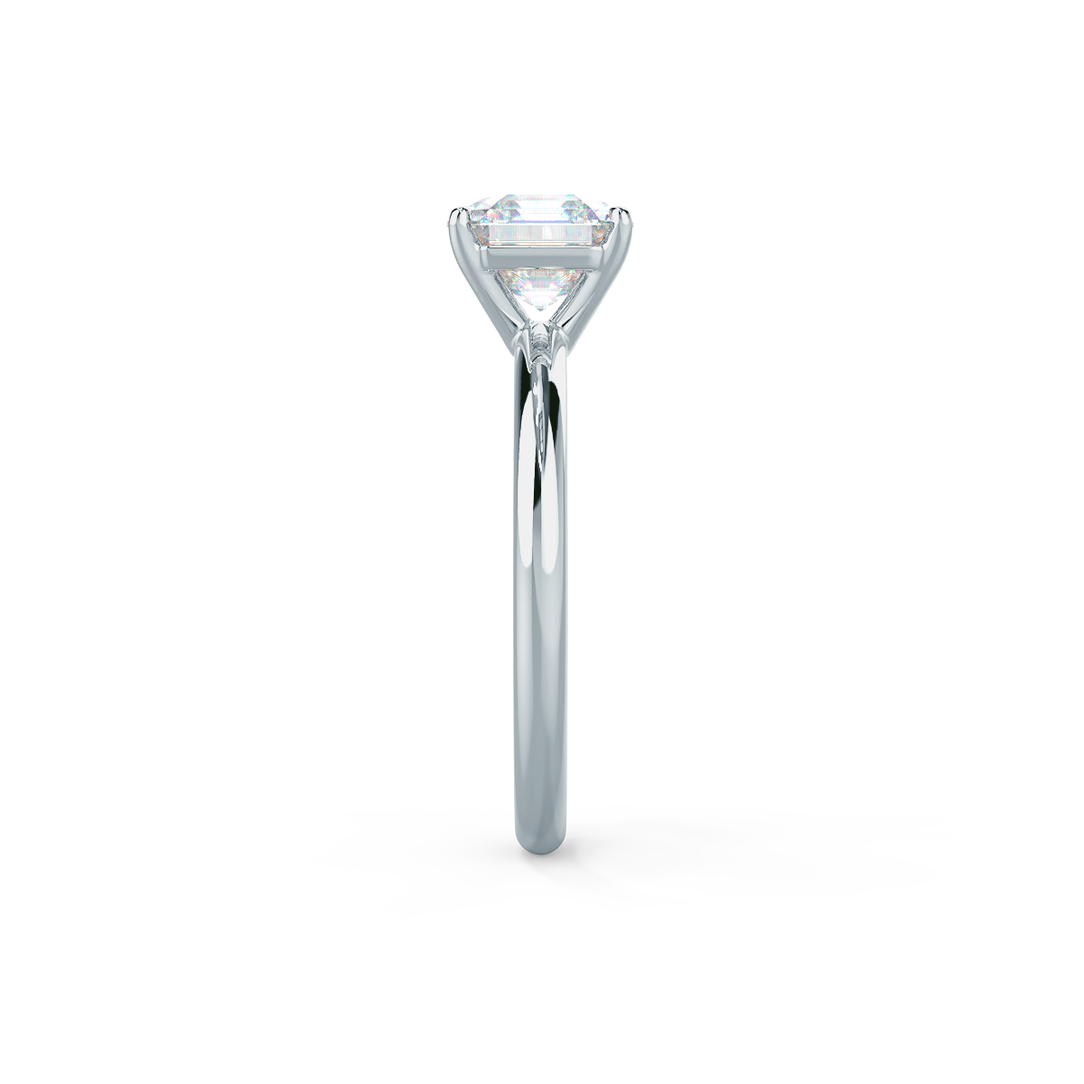 2.0 CT Asscher Cut Moissanite Solitaire Engagement Ring