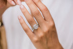 4.60 CT Radiant Cut Moissanite Hidden Halo & Pave Setting Engagement Ring