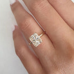 2.0 CT Radiant Cut Moissanite Solitaire Engagement Ring